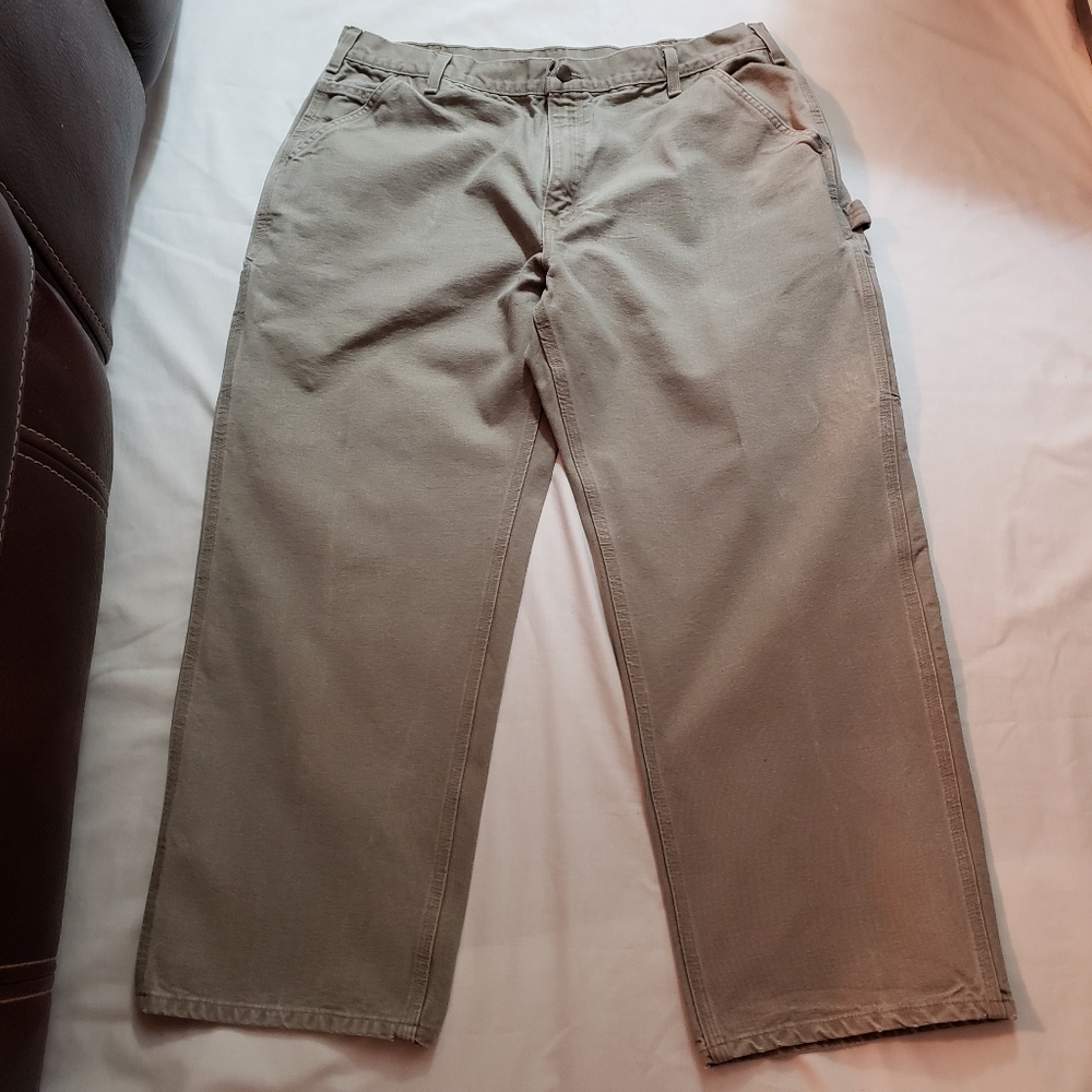 CARHARTT Dungaree Fit Carpenter Pants Mens Sz 40x30 Canvas Jeans